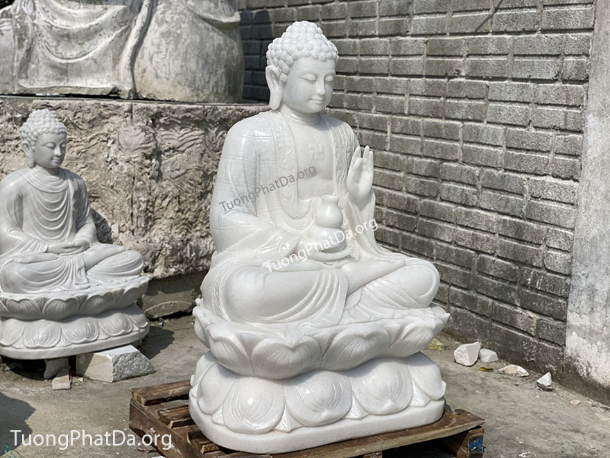 Tượng Phật Di Đà bằng đá (mẫu ngồi)