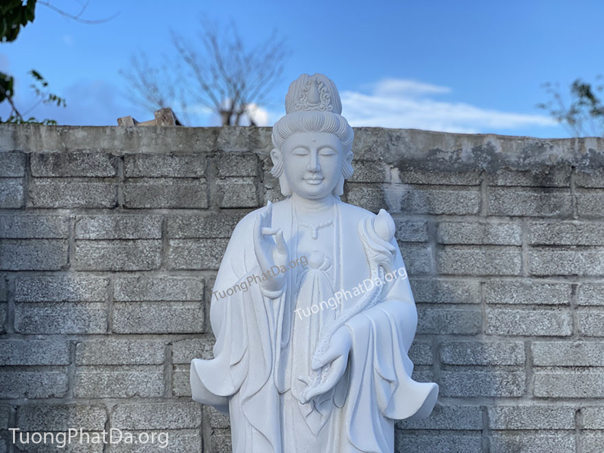 Bộ Tượng Phật Tây Phương Tam Thánh bằng đá đẹp