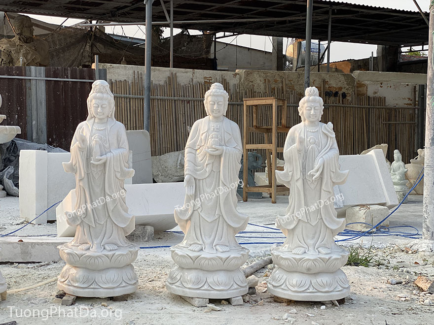 Tượng Phật Tây Phương Tam Thánh bằng đá