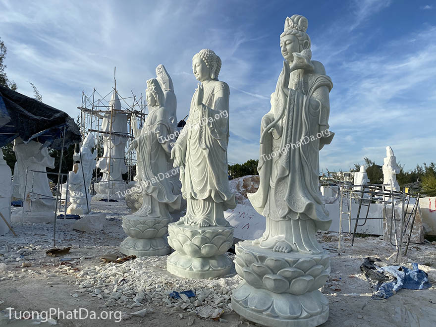 Tượng Tây Phương Tam Thánh cao 4,1m