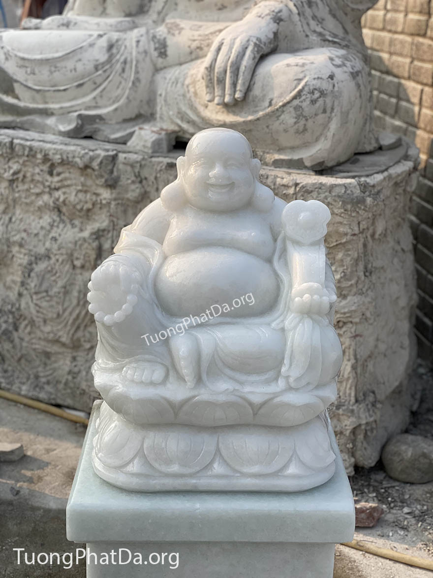 Tượng Phật Di Lặc bằng đá Cẩm thạch trắng