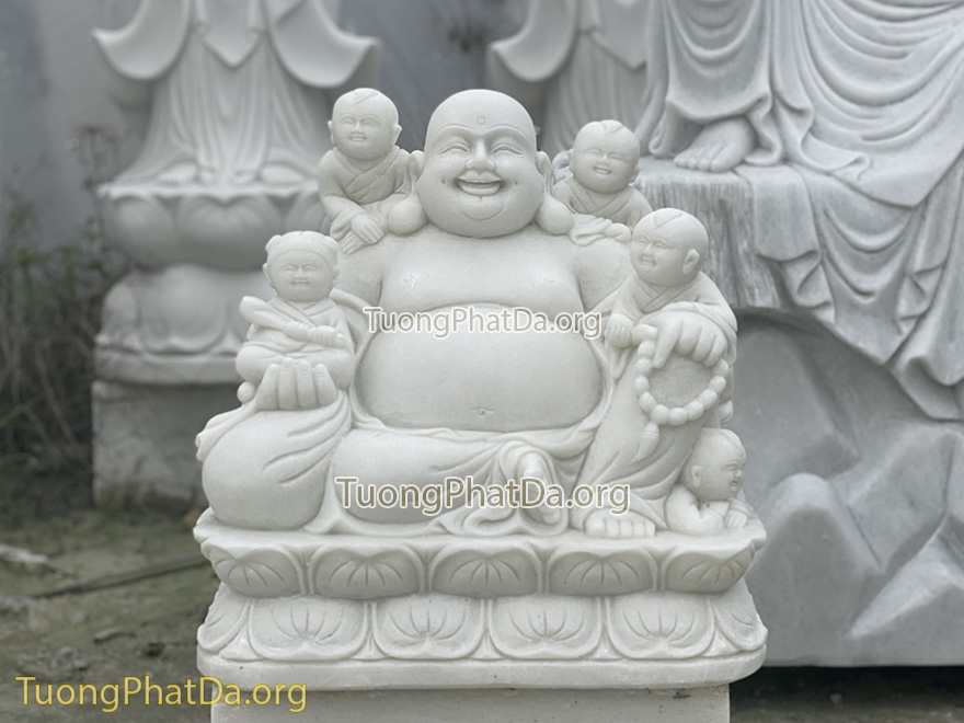 tượng phật di lặc ngũ phúc bằng đá