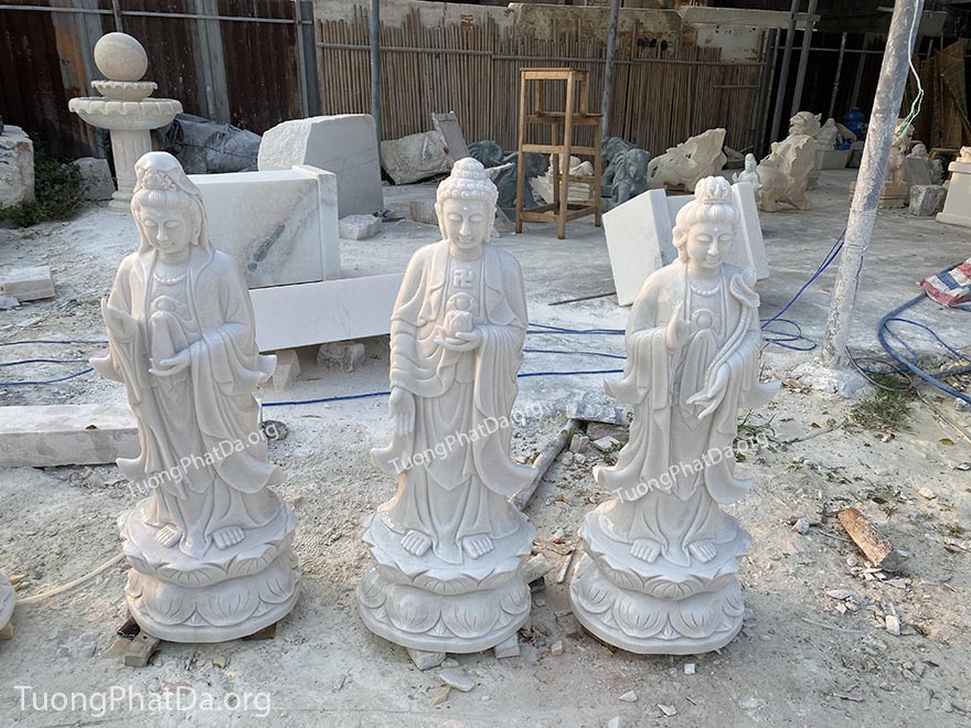 tượng tây phương tam thánh bằng đá